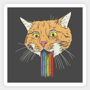 Rainbow Puke Sticker